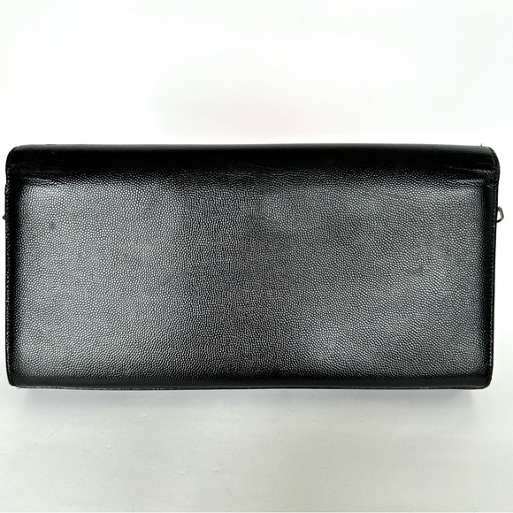 π― YSL Saint Laurent Large Black Leather Clutch on Chain w/ auth cert - Picture 3 of 14